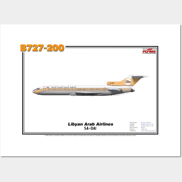 Boeing B727-200 - Libyan Arab Airlines (Art Print) Wall Art by TheArtofFlying